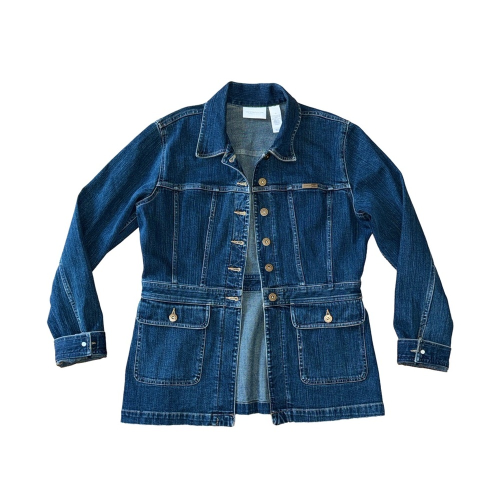 Liz Claiborne Blue Denim Jacket (Size Medium) - Picture 2 of 4